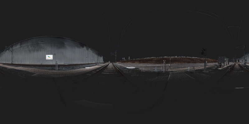 360deg panorama of a section of railway